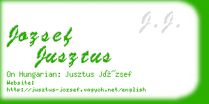 jozsef jusztus business card